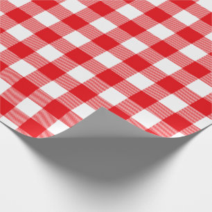 Patroon voor rode en witte buffels cadeaupapier