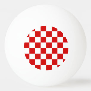 Patroon voor rode en witte cheques pingpongballen