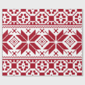 Patroon voor rode en witte kerst cadeaupapier (Vlak)