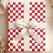 Patroon voor rode en witte toetsenborden cadeaupapier