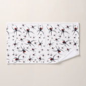 Patroon voor rode en zwarte spin bad handdoek (Handdoek)