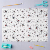Patroon voor rode en zwarte spin tissuepapier (Craft)