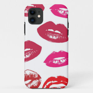 Patroon voor rode mondjes Aangepast iPhone 11 Hoesje