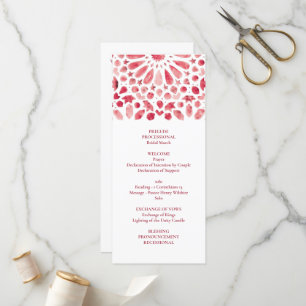 Patroon voor rode Waterverf-medaille-Tegel Programma