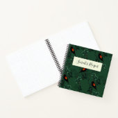 Patroon voor rode zwarte vogels notitieboek (Binnen)