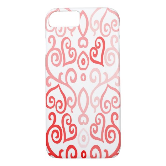 Patroon voor rood en roze hart Case-Mate iPhone case (Achterkant)