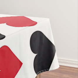 Patroon voor rood en zwart hart tafelkleed