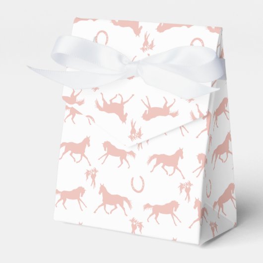 Patroon voor roze en witte galoping bedankdoosjes (Voorkant Zijde)