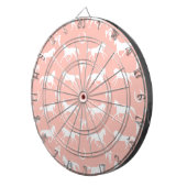 Patroon voor roze en witte galoping dartbord (Voorkant Rechts)