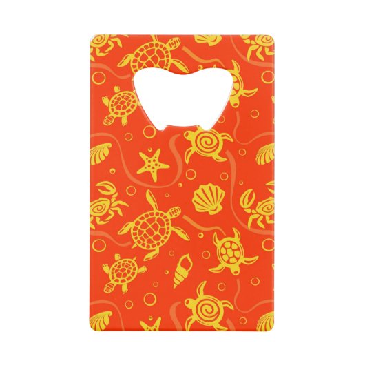 Patroon voor schildpadden kredietkaart flessenopener (Voorkant)
