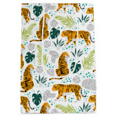 Patroon voor sigaren en tropische bladeren medium cadeauzakje (Achterkant)