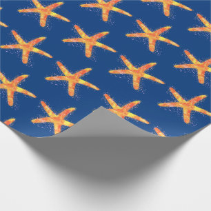 Patroon voor Starfish Waterverf Cadeaupapier