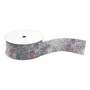 Patroon voor tandheelkundige Cartoon Grosgrain Lint