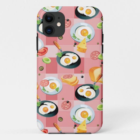 Patroon voor tomaten en gedroogde eieren Case-Mate iPhone case (Achterkant)