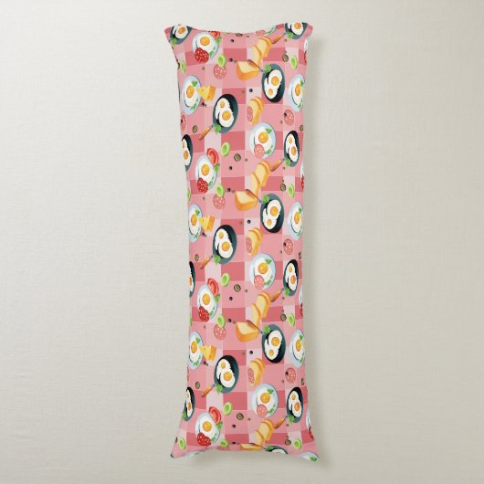 Patroon voor tomaten en gedroogde eieren lichaamskussen (Voorkant Verticaal)