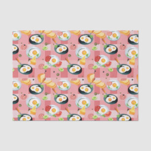 Patroon voor tomaten en gedroogde eieren tissuepapier