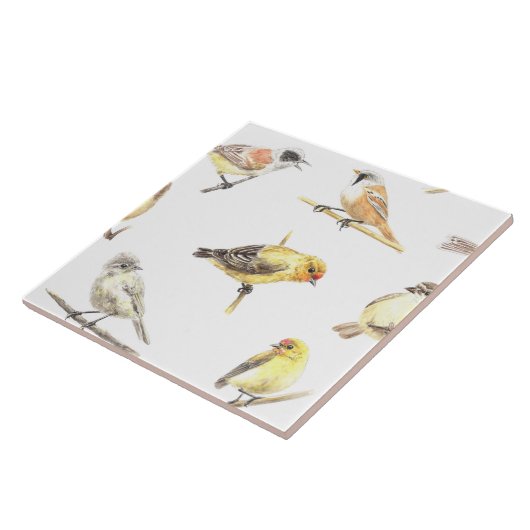 Patroon voor trekvogels tegeltje (Zijkant)