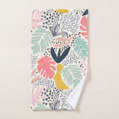 Patroon voor tropisch collage bad handdoek (Handdoek)