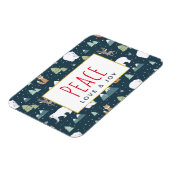 Patroon voor vredesliefde en vreugdevolle kerstdie magneet (Linkerzijde)