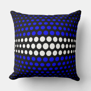 Patroon voor witte en blauwe pols kussen