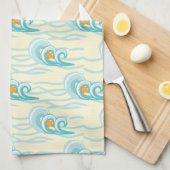 Patroon voor zachte golven theedoek (Quarter Fold)