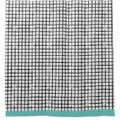 Patroon voor zwart-wit basisstation douchegordijn (Voorkant)