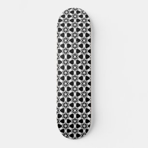 Patroon voor zwart-wit en witrooster skateboard