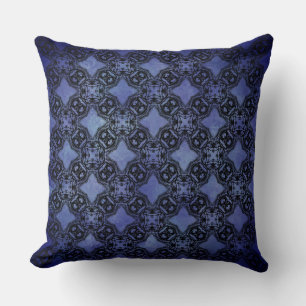 Patroon voor zwarte en blauwe diamanten kussen