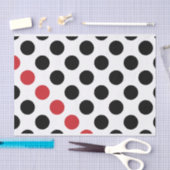 Patroon voor zwarte en rode Stippen + uw achtergro Tissuepapier (Craft)