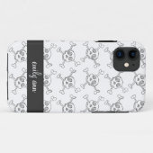 Patroon voor zwarte en witte doodle Skulls Case-Mate iPhone Case (Achterkant (horizontaal))