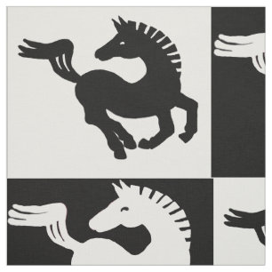 Patroon voor zwarte en witte paarden stof