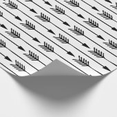 Patroon voor zwarte en witte pijlen cadeaupapier (Hoek)