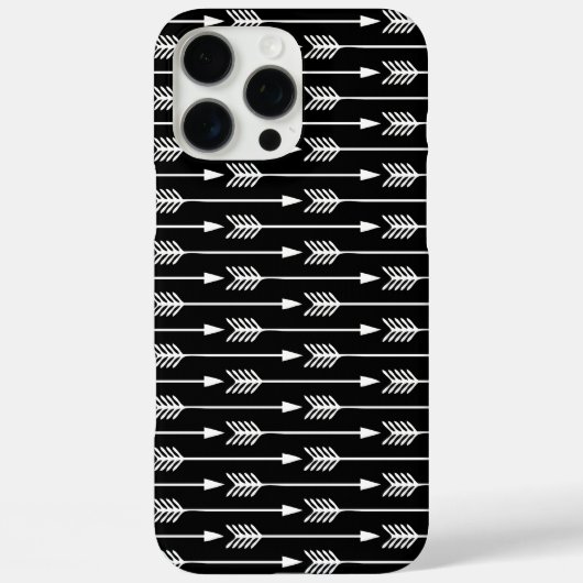 Patroon voor zwarte en witte pijlen Case-Mate iPhone case (Achterkant)