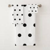 Patroon voor zwarte en witte poolvlekken bad handdoek (Insitu)
