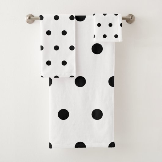 Patroon voor zwarte en witte poolvlekken bad handdoek (Insitu)