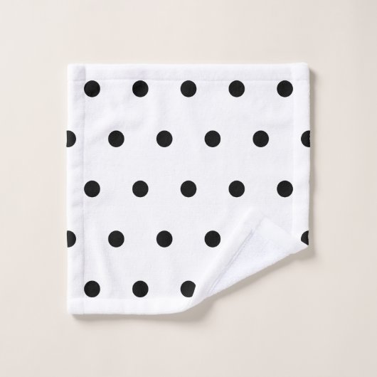 Patroon voor zwarte en witte poolvlekken bad handdoek (Wasdoekje)