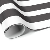 Patroon voor zwarte en witte strepen cadeaupapier (Rol Hoek)