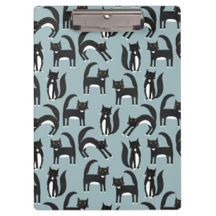 Patroon voor zwarte en witte tuxedo Kitty Cats Klembord