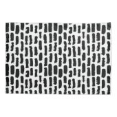 Patroon voor zwarte penseelstreken kussensloop (Achterkant-Links)