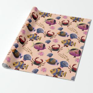 Patroon waterdieren   leven onder water 10 cadeaupapier