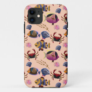 Patroon waterdieren   leven onder water 10 iPhone 11 hoesje