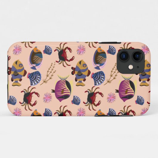 Patroon waterdieren | leven onder water 10 Case-Mate iPhone case (Achterkant (horizontaal))