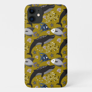 Patroon waterdieren leven onder water 18 iPhone 11 hoesje