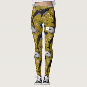 Patroon waterdieren leven onder water 18 leggings