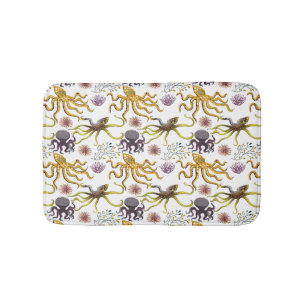 Patroon waterdieren   leven onder water in de ocea badmat