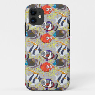 Patroon waterdieren leven onder water in de ocea iPhone 11 hoesje