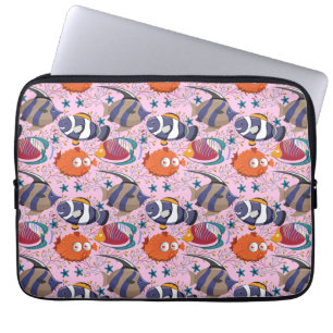 Patroon waterdieren leven onder water in de ocea laptop sleeve