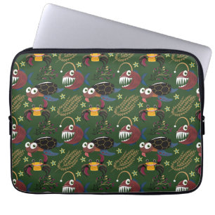 Patroon waterdieren leven onder water in de ocea laptop sleeve