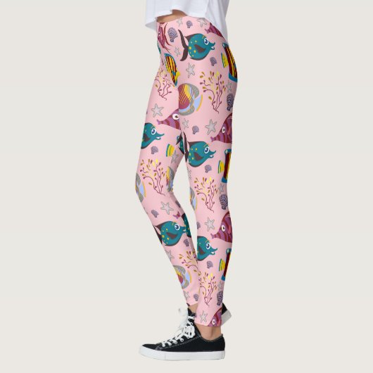 Patroon waterdieren | leven onder water in de ocea leggings (Links)