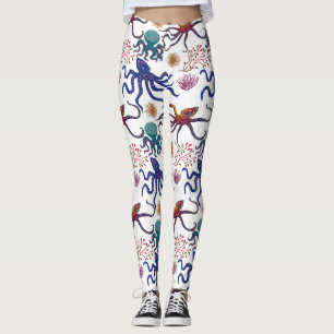Patroon waterdieren   leven onder water in de ocea leggings